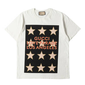 GUCCI グッチ Tシャツ サイズ:L 22SS ロゴ ラブパレード プリント Tシャツ GUCCI LOVE PARADE PRINT T-shirt オフホワイト イタリア製