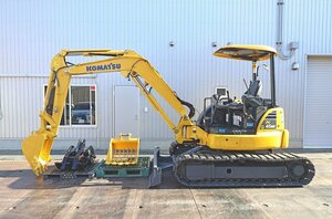 2697C23 直接引取限定 KOMATSU コマツ ユンボ PC45MR-5 R4年12月点検実施 ノーマルバケット・スケルトンバケット・ハサミ・配管付き