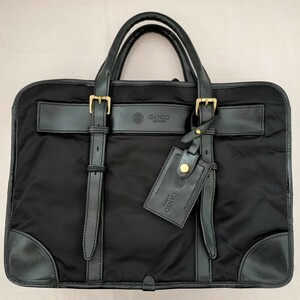 GANZO ガンゾ ブリーフケース ナイロン×レザー ブラック 黒 ビジネスバッグ 鞄 バッグ