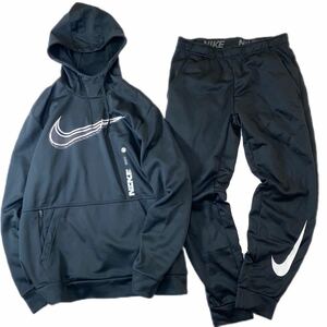 NIKE ナイキ サーマ　厚手裏起毛　デジタルスウォッシュパーカー&パンツ　DD1765-010 932258-010 黒　2XL