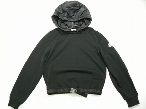 サイズXS■新品 本物保証■モンクレール/HOODIE/フードダウンスウェット/スウェットパーカー/スエット/レディース/MONCLER/999/ブラック/黒