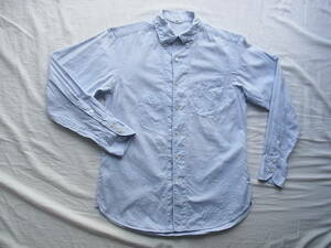 45R フォーティーファイブ コットンオックス素材　ボタンダウンシャツ　サイズ 2　 日本製 　 淡いブルー