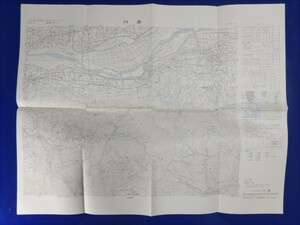 25000分の1地形図【川島】国土地理院発行・昭和62年修正測量・昭和63年発行　　《徳島線・鴨島・川島・山川・善入寺島・旧美郷村》