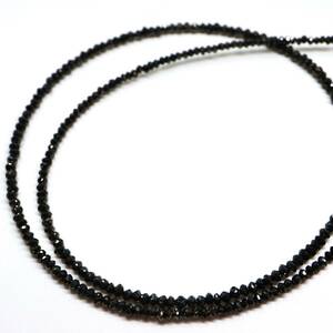 ●K18WG 天然ブラックダイヤモンドネックレス3.1g●m 約37.5cm black diamond necklace ジュエリー jewel silver DF0