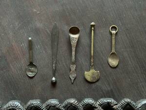 イングランド　アンティーク　コレクター　スプーン　ヨーロッパ　銅製　トライバル　古道具　