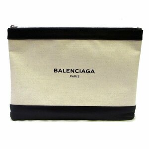 バレンシアガ BALENCIAGA ネイビー クリップ クラッチバッグ ハンドバッグ ポーチ 420407・1080・B・538735 【329709】