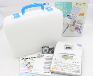 【ト静】 ★ CASIO カシオ NAME LAND ネームランド KL-H75 通電 動作確認済み しまえるBOX 付 中古現状品 GC628GCG27