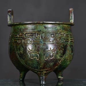 旧蔵 西周 銅製 青銅 鬲鼎 古銅 銅製品 稀少珍品 中国古美味 古美術 L0507
