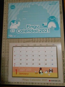 ★PINGU(ピングー)☆住友生命卓上カレンダー2021年