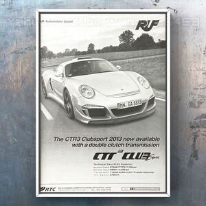 当時物 RUF CTR3 CLUBSport 広告 / ポルシェ Porsche 991 997 911 RT35 ホイール ルーフ カスタム ミニカー グッズ ルーフ gt3 gt2 gt4 RS