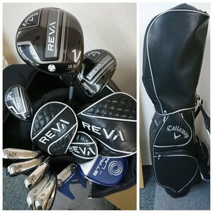 129472《美品》Callaway キャロウェイ REVA レディース ゴルフクラブ9本セット フレックスL キャディバッグ付