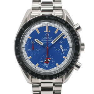 【名東】オメガ スピードマスター レーシング 3510.80 シューマッハ カートインフラッグ ブルー SS 自動巻き メンズ 男 腕時計