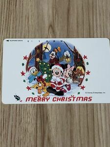 【未使用】テレホンカード　メリークリスマス　東京ディズニーランド　ミッキーマウス