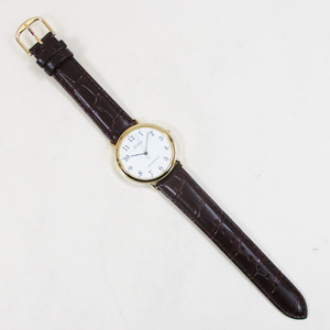 同梱可能 シチズン ファルコン 腕時計 日本製ムーブメント 革ベルト ブラウン/茶 メンズ 紳士 Q996-104/2617