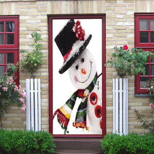 ウォールステッカー ドア シール 貼ってはがせる 部屋 ドアシート ドア壁紙 DIY おしゃれ クリスマス 飾り ZCL229