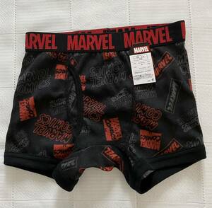 即決★新品150　MARVEL　マーベル　ボクサーブリーフ１枚　ボクサーパンツ　下着　インナー　肌着　黒　アメコミ