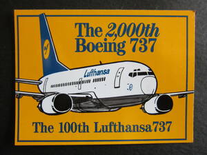 ルフトハンザ■B737■The 100th Lufthansa 737■ボーイング 2000機目