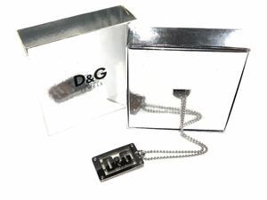 D&G DOLCE GABBANA JEWELS DJ0719 シルバー ネックレス プレート ボルト 全長約60cm 箱付属 ブランド品 メンズ アクセサリー ジュエリー