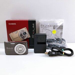 101【中古】CASIO EXILIM EX-Z400 コンパクトデジタルカメラ ブラウン カシオ エリクシム デジカメ 付属品 箱付き 通電確認済み 現状品