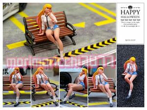 1/64　女子高生　美脚　セクシー　フィギュア　精密塗装　トミカサイズ　ジオラマ　MINI GT LBWK 日本未発売　ミニカー 超精密