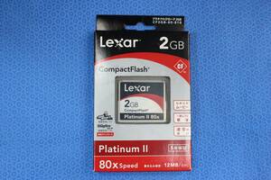 CFカード　コンパクトフラッシュ　２GB 　Lexar 80X Speed　12MB/sec 未開封