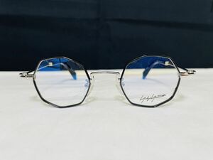 Yohji Yamamoto ヨウジ ヤマモト メガネフレーム YY1308 003 伊達眼鏡 未使用 美品 オクタゴン形 ブラック シルバー
