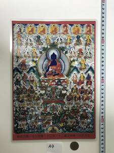 チベット仏教　仏画　A4サイズ：297×210mm 十六菩薩　十二天　四大天王　八佛　十二神将　曼荼羅