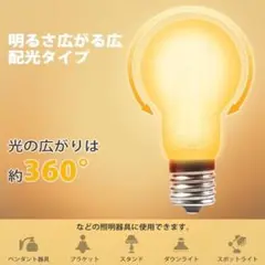 Pispoer LED電球 17mm広 電球色2 省エネ クリア 2個入り