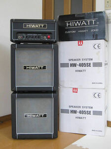 【希少】ハイワット HIWATT CUSTOM 20HD ヘッド＋HW-405SE キャビネット×２ ミニスタック ギターアンプ 元箱 検索）Marshall Fender