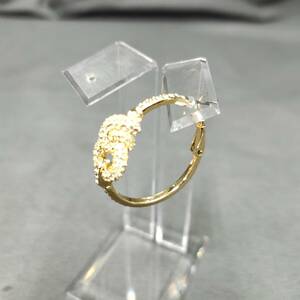 060308　259986-3　SWAROVSKI　スワロフスキー　ピアス　ゴールド系カラーデザイン（片方のみ）　耳飾り　アクセサリー小物　