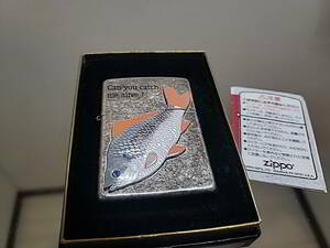 ZIPPO Can you catch me alive? 魚　フィッシング　鮒　フナ　メタル貼り　1995年製