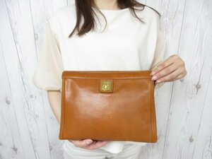 極美品 CELINE セリーヌ ヴィンテージ セカンドバッグ クラッチバッグ バッグ レザー 茶 メンズ 70818