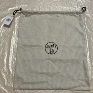 現行品　エルメス　保存袋 44×37 巾着袋 L 6 ヘリンボーン 布袋 袋 HERMES バーキン25