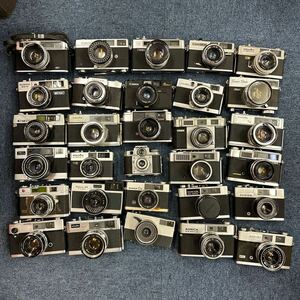 【A2】計30個　レンジファインダー カメラ まとめ売り　Canon YASHICA Konica Minolta Olympus ジャンク品