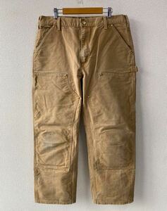 90s USA製 Carhartt ダブルニー ダック ペインター パンツ 36 カーハート アメリカ製 ワーク