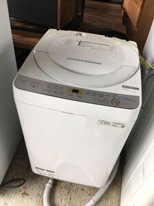 【引き取りOK！福岡県】シャープ 全自動電気洗濯機 6.0kg ES-GE6C-W SHARP