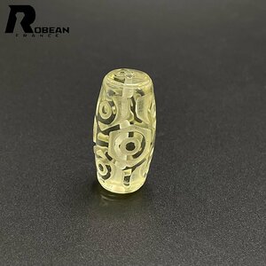 上品 EU製 定価5万円★ROBEAN・チベット天珠・シトリンファントム★パワーストーン アクセサリー 天然石 金運 約29.7*14.7mm C408126