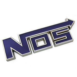 NOS プレート エンブレム ステッカー カスタム ラベル ドレスアップ カー用品 ポイント消化 送料無料 ブルー