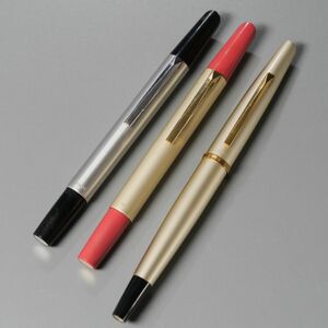 ◎60年代 PILOT パイロット 初期 キャップレス 3本セット ノック式×2 ニブ:466 / ニブ:14K 585 H966 / ツイスト式 ×1 万年筆 筆記用具