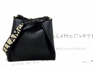 1円 ■極美品■ STELLA McCARTNEY ステラ マッカートニー 700159 W8542 エコレザー ショルダー ミニバッグ ブラック系 AN8280