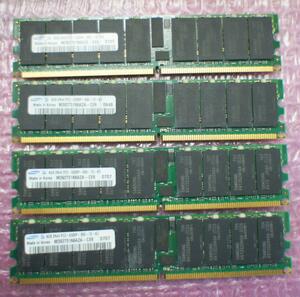 ●計16GB サーバー用Registeredメモリ PC2-5300P 4GB×4枚セット (SAMSUNG/4GB 2Rx4 PC2-5300P-555-12-K3)