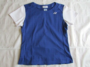 レディース Lサイズ yonex 半袖 Tシャツ 使用少なめ ゲームシャツ ネイビー系 ヨネックス 