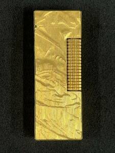 0002-0451 1円出品 ダンヒル dunhill ライター ガスライター 喫煙具 ローラー US.RE24163 PATENTED ゴールド MADE IN SWITZERLAND スイス製