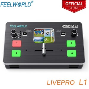FEELWORLD LIVEPRO L1マルチフォーマット ビデオミキサースイッチャー4 HDMI入力マルチカメラ生産USB3.0 FPRライブストリーミング