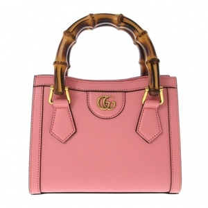 グッチ GUCCI トートバッグ 655661 ダイアナ ミニ トートバッグ レザー ピンク レディース 美品 バッグ