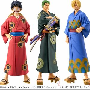 未開封3種set★ワンピース ワノ国 浴衣 ルフィ&サンジ &ゾロ フィギュアDXF THE GRANDLINE SERIES MONKEY.D.LUFFY / SANJI / RORONOA.ZORO