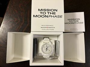 【新品未使用】Snoopy x OMEGA x Swatch BIOCERAMIC MoonSwatch Mission To The Moonphase Whiteムーンスウォッチ クォーツ