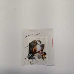 使用済み切手　満月印　群馬南　バーニーズマウンテンドッグ　平成２９年１０月１１日発行　身近な動物シリーズ第４集