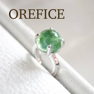 オレフィーチェ OREFICE K18WG グリーンガーネット ベビーリング ネックレス 保証書 1月の誕生石 バースデーストーン 出産祝い