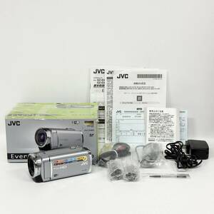 1円~【通電確認済】JVC ケンウッド Everio GZ-EX270-S 40× OPTICAL ZOOM f=2.9-116mm 1:1.8 デジタルビデオカメラ 付属品あり J120119